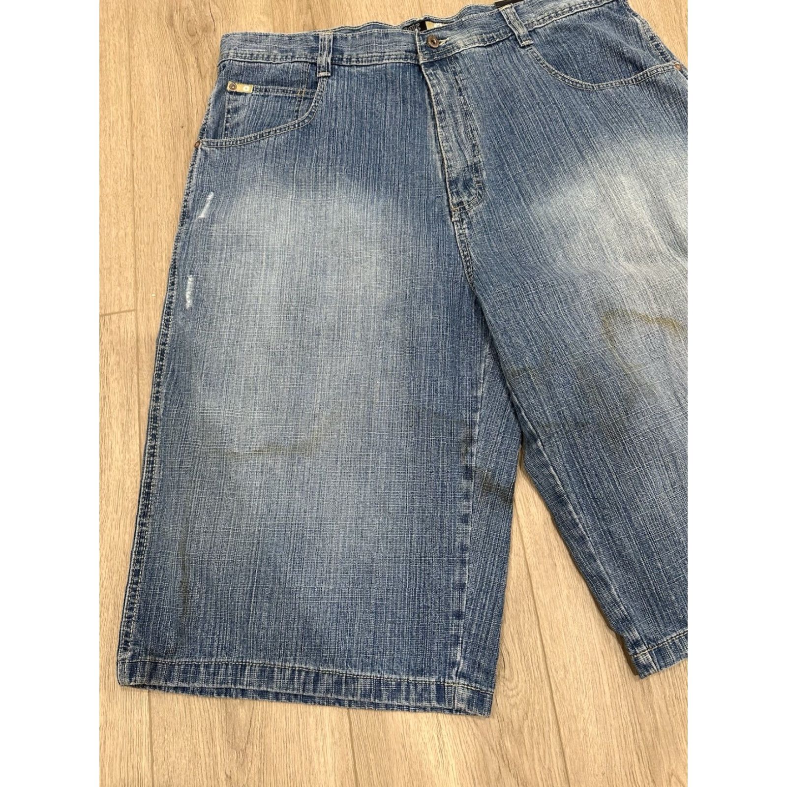 Southpole VINTAGE Southpole Jorts Men 42X16 Denim Shorts Baggy Loose Y2K 90s Grunge Hip Hop Blue 5-Pocket Relaxed Jeans Casual Summer Spring Fall Mens Size US 42 / EU 58 - 3 Thumbnail