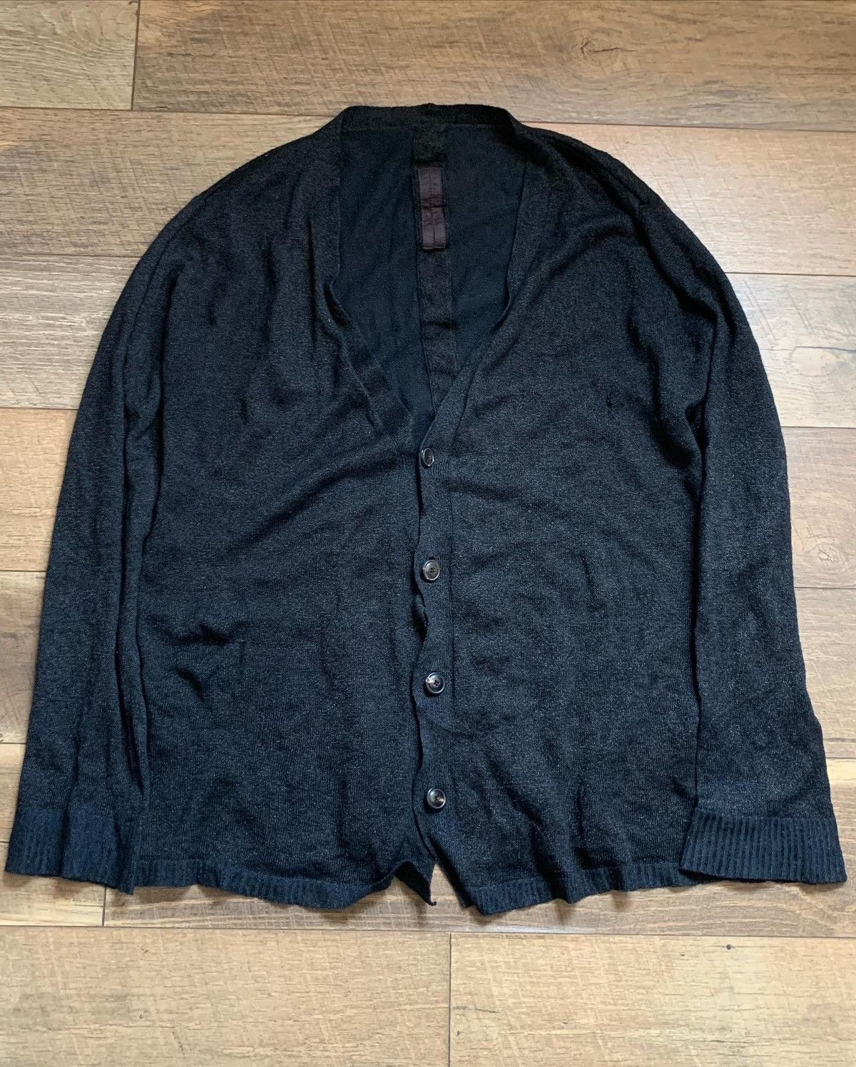 Image of Rick Owens Gleam Cardigan in Black, Men's (Size Small)