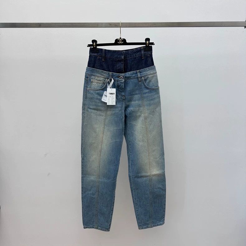 Loewe loewe size sPanelled washed jeans 2506-Nextarrow Size US 26 / EU 42 - 1 Thumbnail