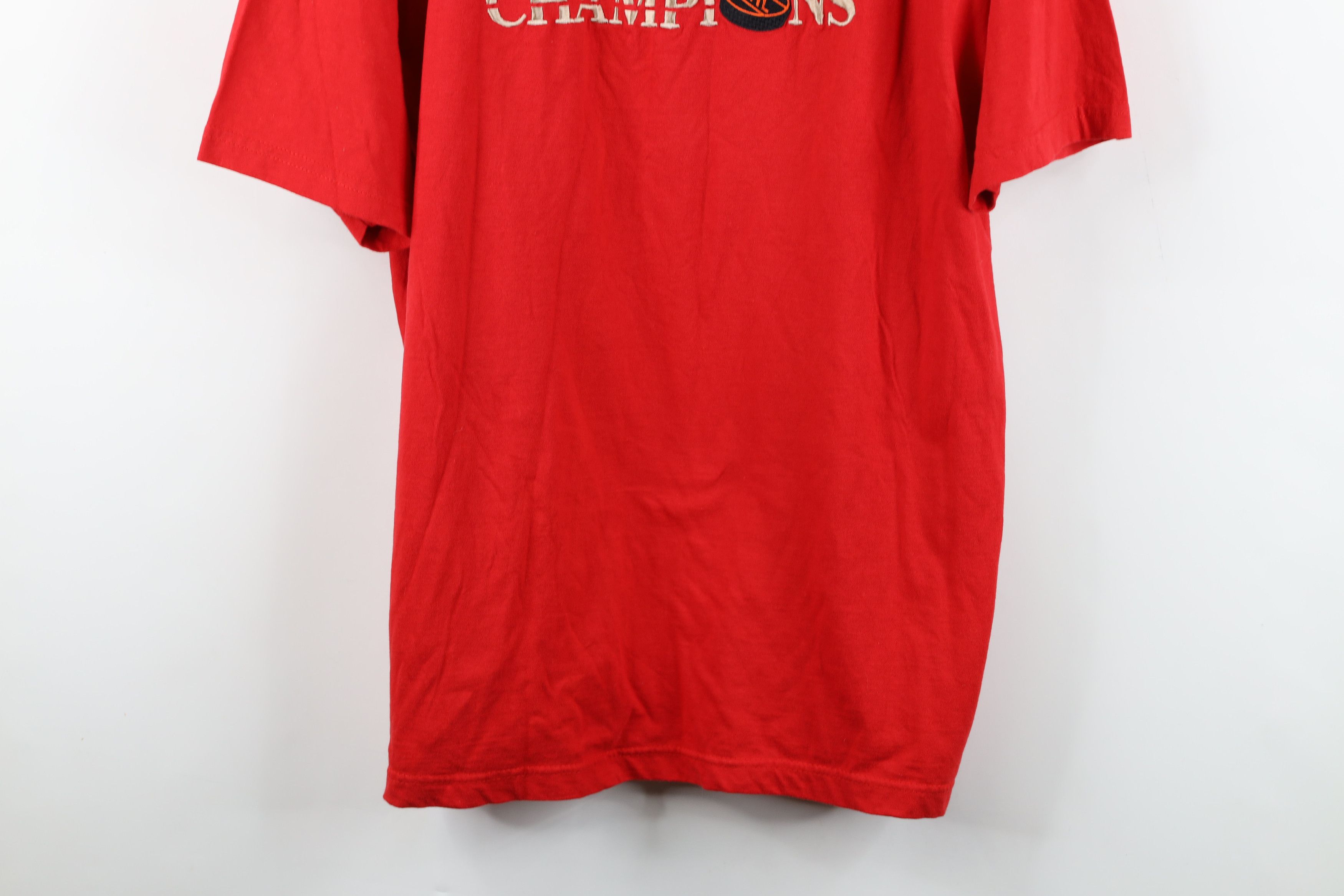Vintage Vintage 90s Cup Champs Detroit Red Wings Hockey T-Shirt Size US XXL / EU 58 / 5 - 3 Thumbnail