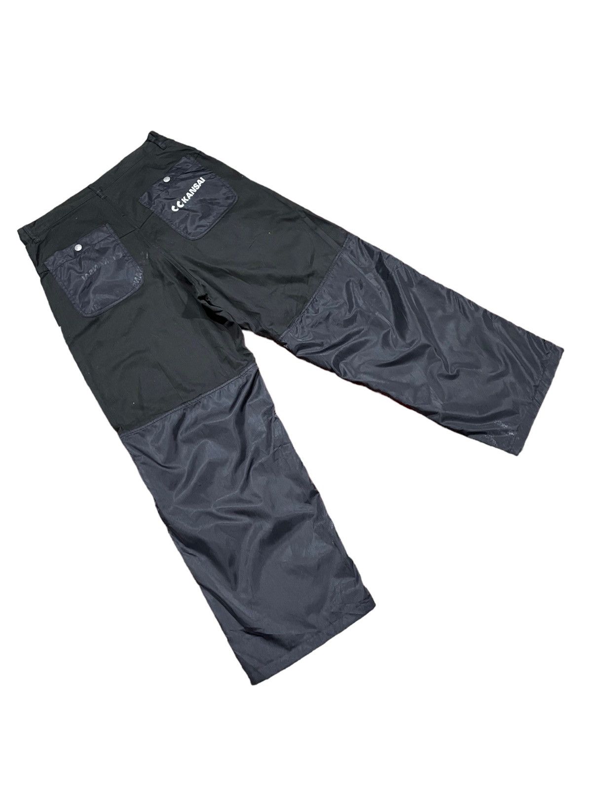If Six Was Nine Kansai Yamamoto Futuristic Dual Nylon/Cotton Baggy Pants Size US 32 / EU 48 - 13 Thumbnail