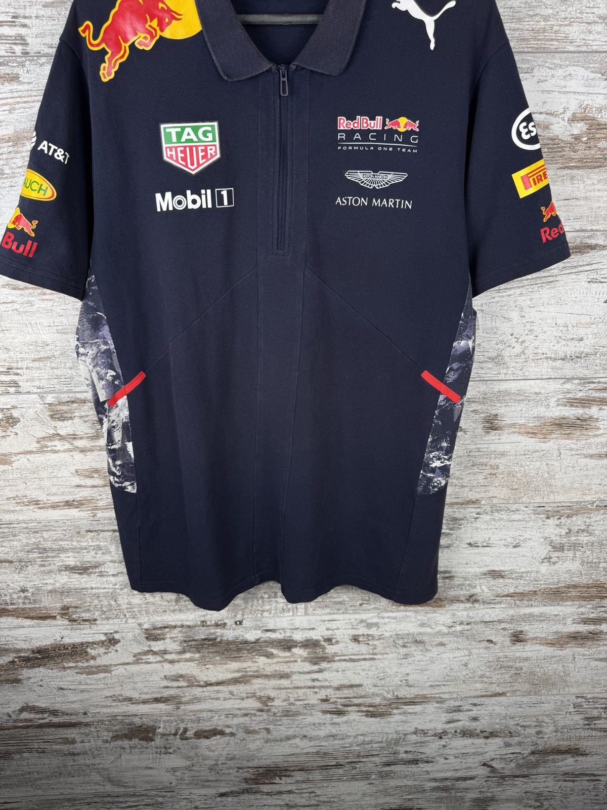 Puma × Red Bull Mens Vintage Puma Red Bull racing polos T-shirt tee Size US XL / EU 56 / 4 - 4 Thumbnail