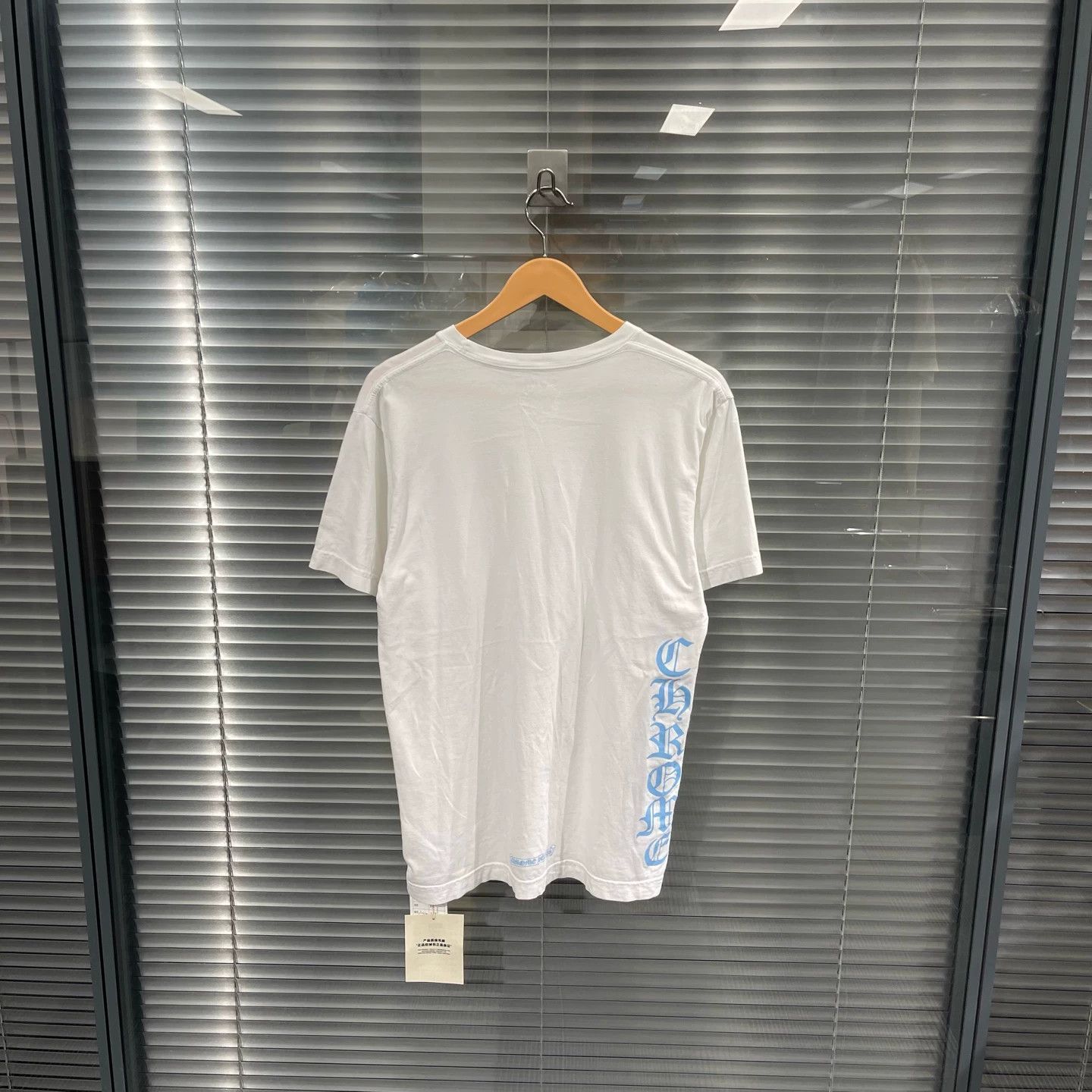 Chrome Hearts Chrome Hearts White Blue Side Sanskrit Short Tee M (Hot) Size US M / EU 48-50 / 2 - 2 Thumbnail