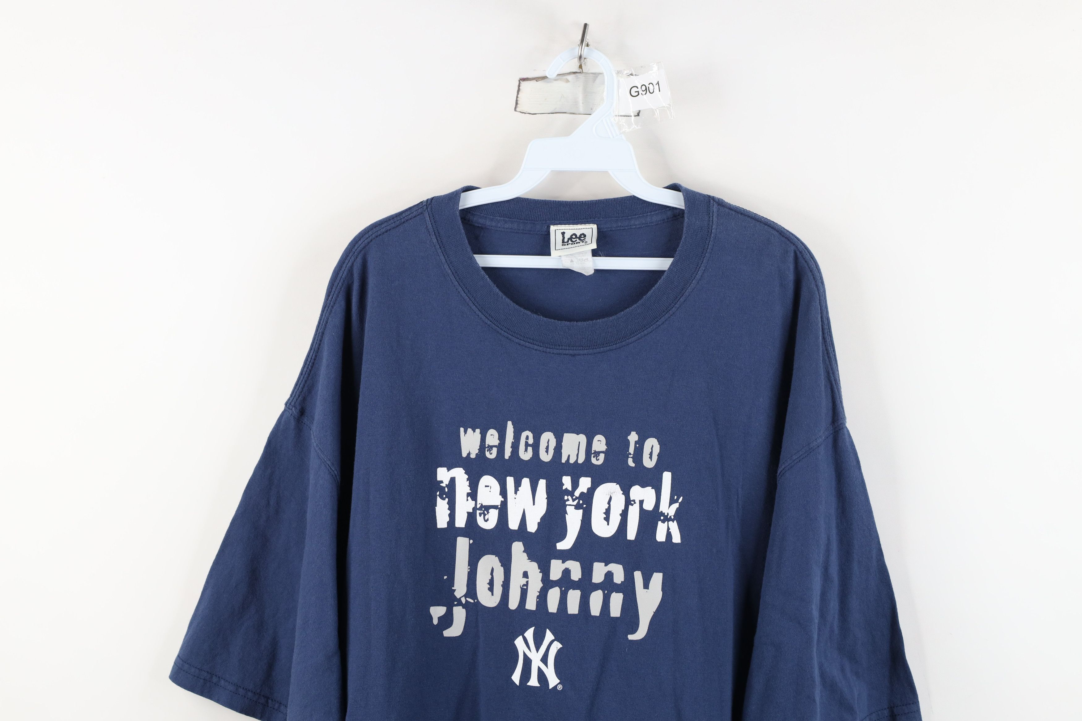 Vintage Vintage Johnny Damon New York Yankees Baseball T-Shirt Blue Size US XXL / EU 58 / 5 - 2 Thumbnail