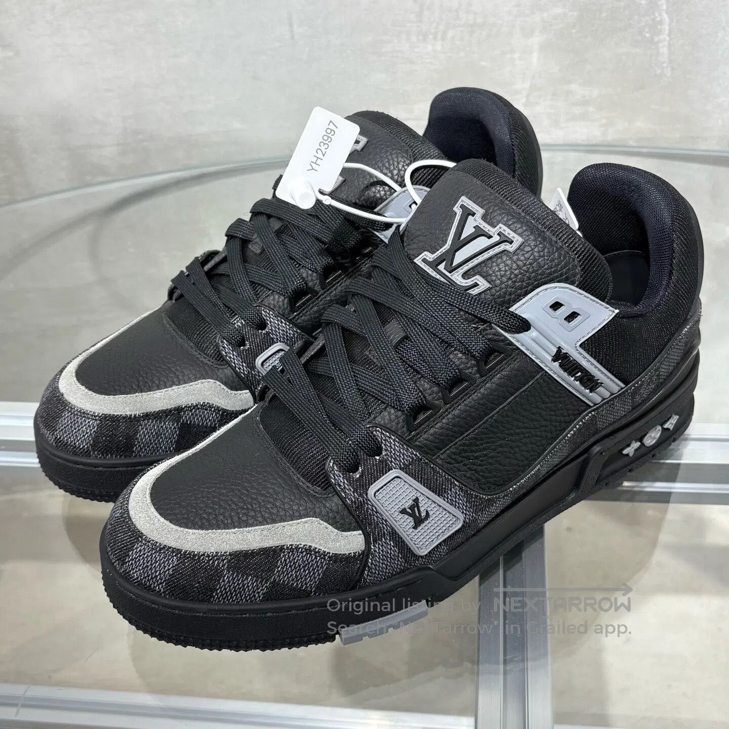 Louis Vuitton Louis Vuitton Trainer Black Grid Jeans shoes Size US 8.5 / EU 41-42 - 1 Thumbnail