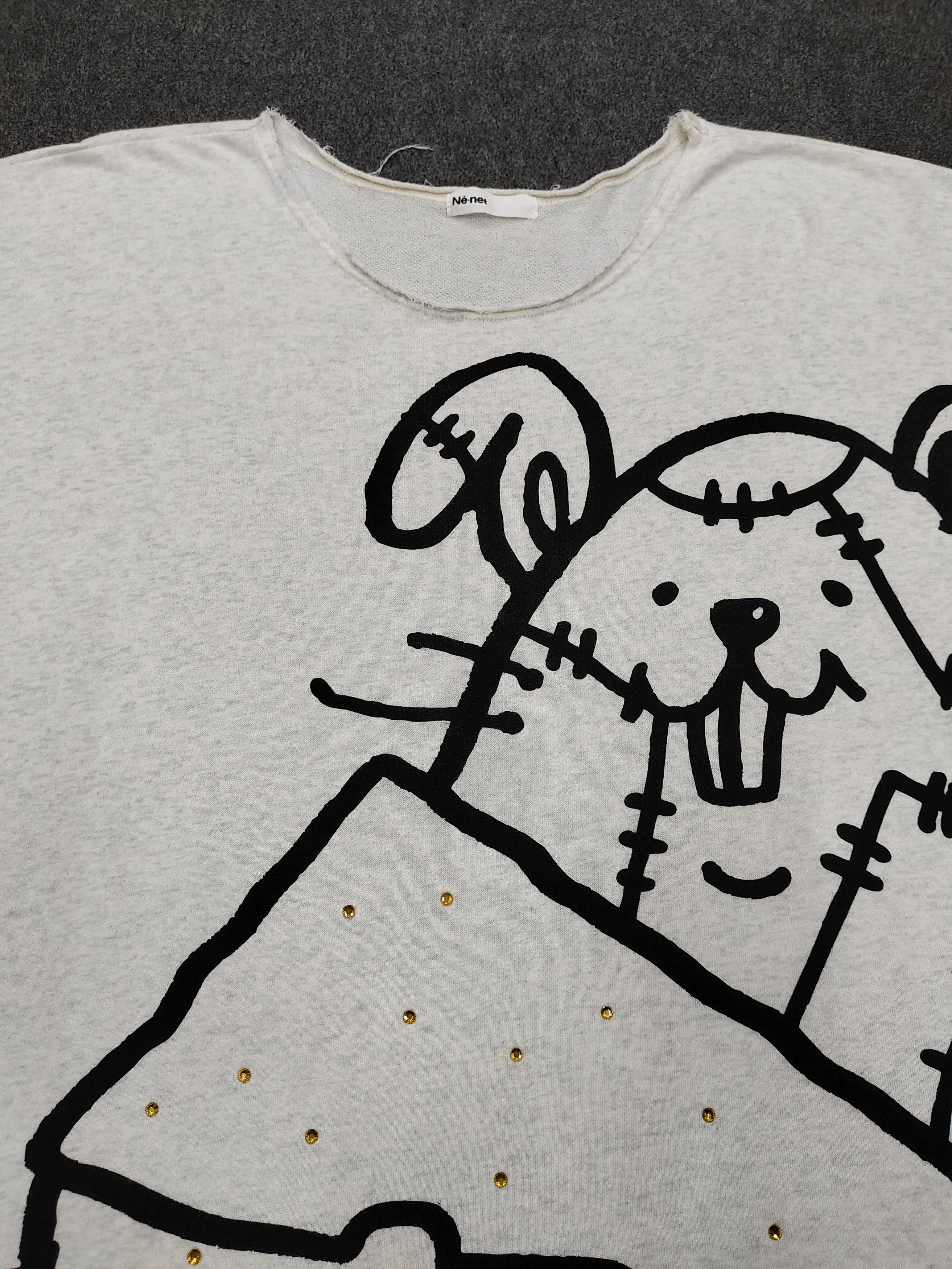 Ne-Net DOPE 🇯🇵 Ne-Net 🇯🇵 Mouse Graphic Bling Sweatshirt Size L / US 10 / IT 46 - 8 Thumbnail