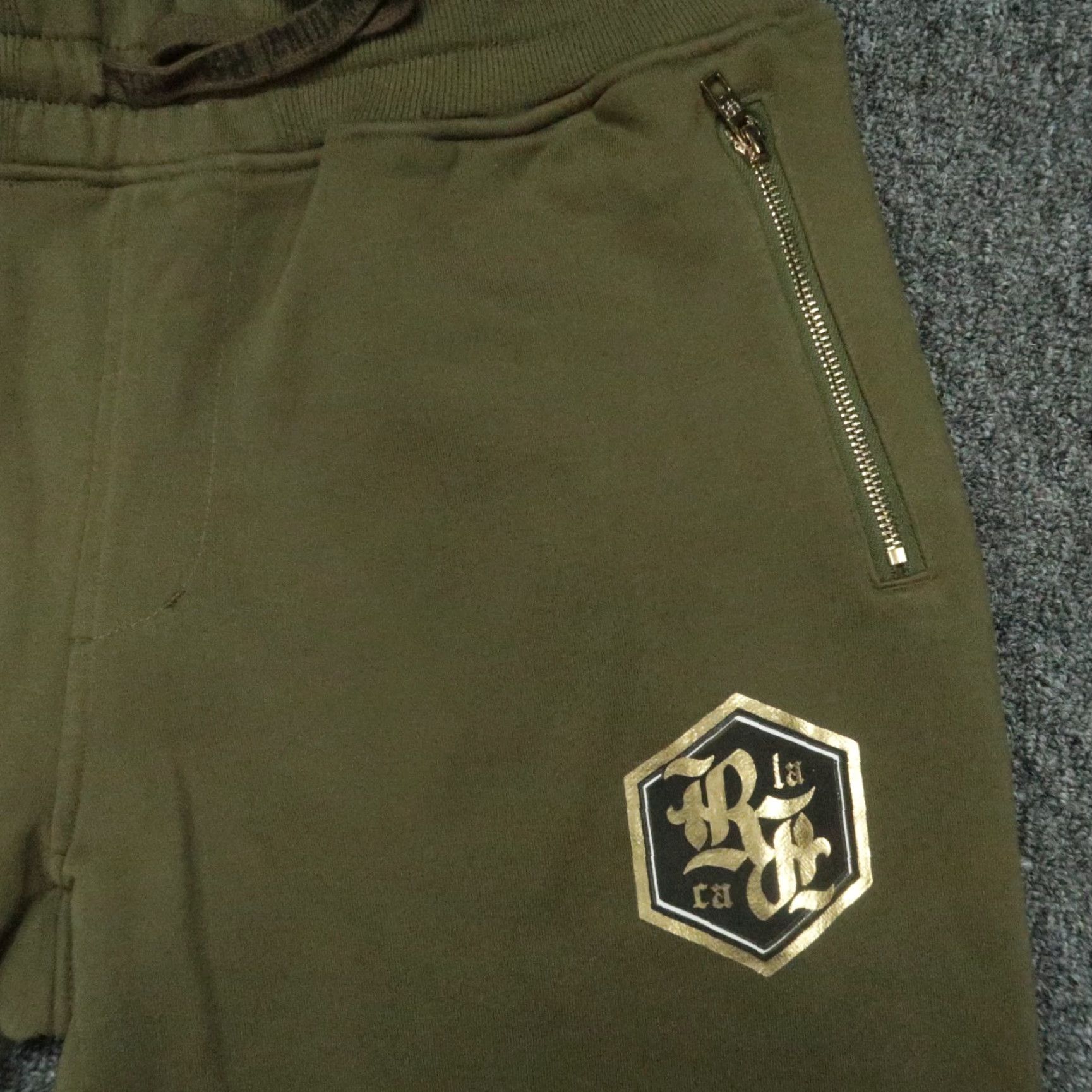 Vintage Rock Revival Pants Men L Green Jogger Sweat Distressed Athletic Zip Pocket Pockets 34 In Inseam Size US 33 - 4 Thumbnail