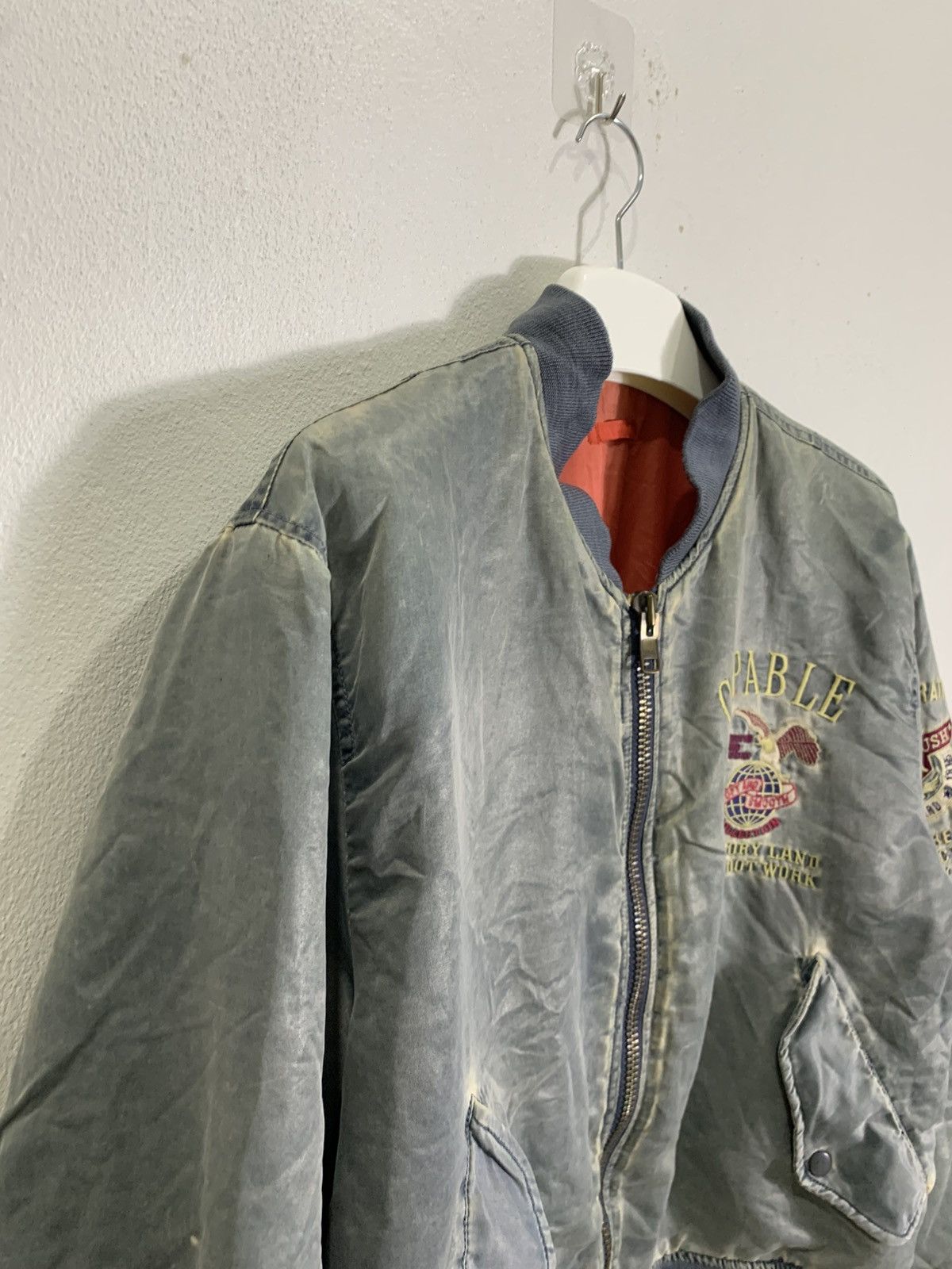 Vintage Vintage Unbrand flight jacket embroidered Logo Size US L / EU 52-54 / 3 - 5 Thumbnail