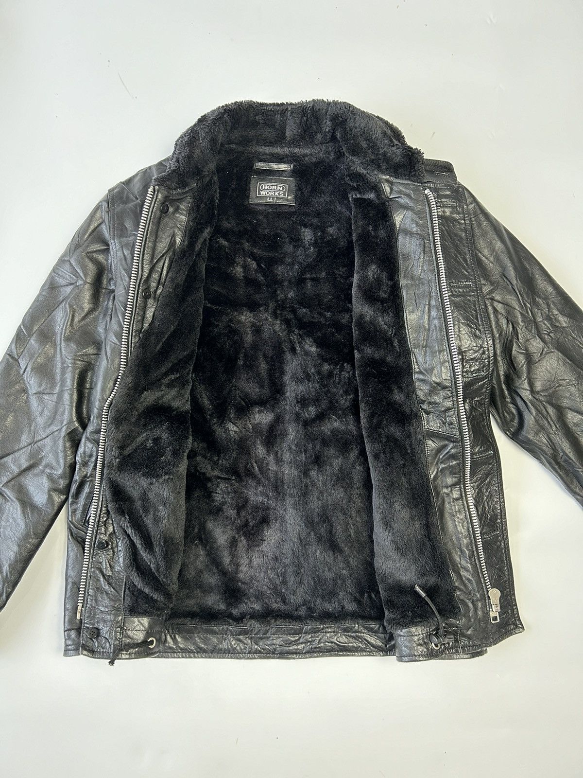 Japanese Brand HORN WORKS LEATHER JACKET Size US XL / EU 56 / 4 - 2 Thumbnail