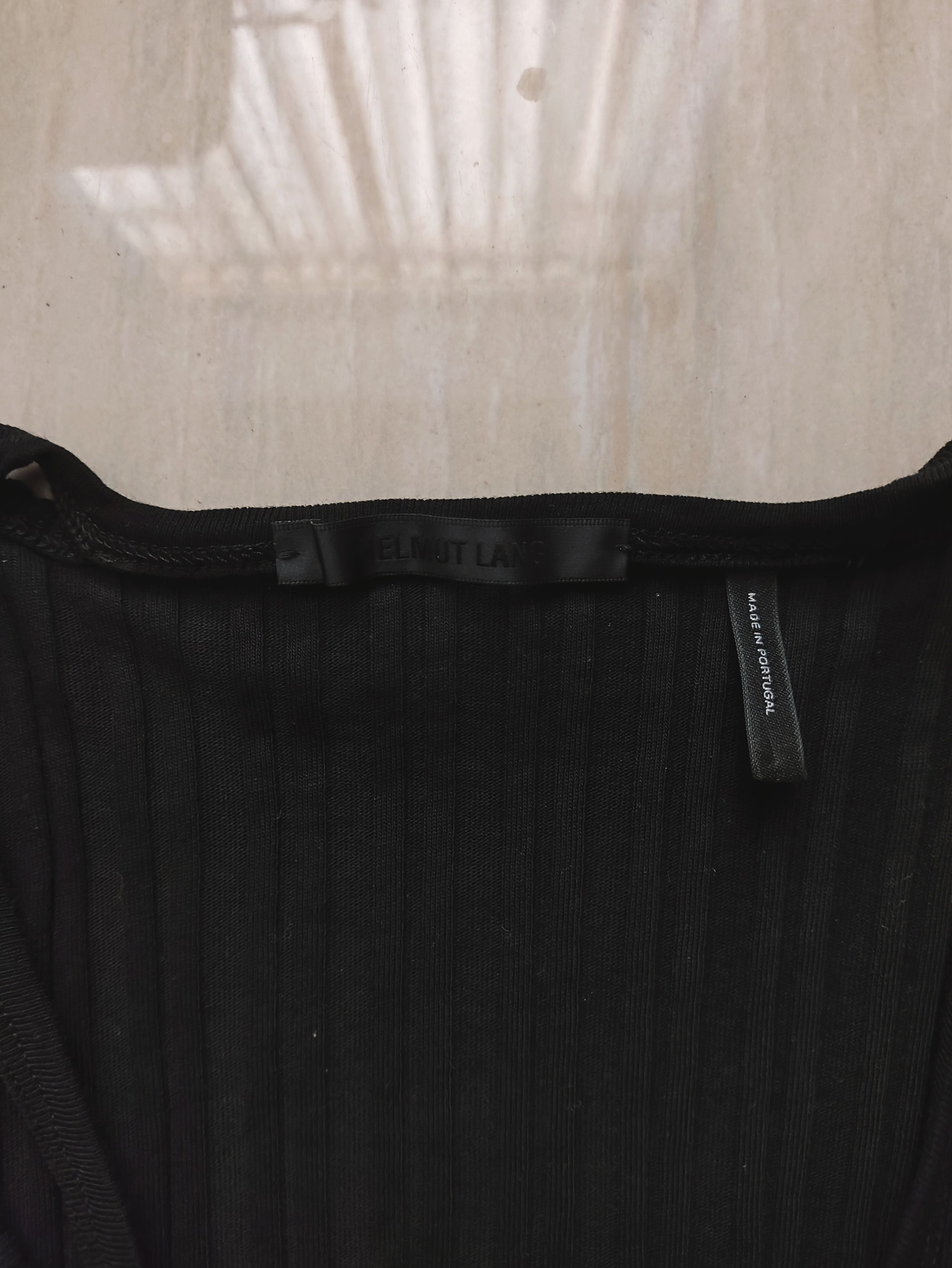 Helmut Lang Double Shoulder Strap Black Knitted Bottom Shirt Size S / US 4 / IT 40 - 3 Thumbnail