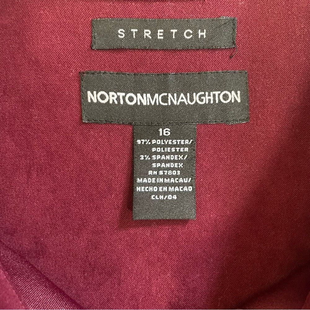 Other Norton McNaughton Bordo Wine Faux Suede Sleeve Embroidered Size XXL / US 16-18 / IT 52-54 - 7 Thumbnail