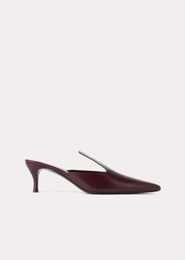 Toteme o1mle0525 The Pencil Mules in Burgundy Size US 7 / IT 37 - 1 Thumbnail