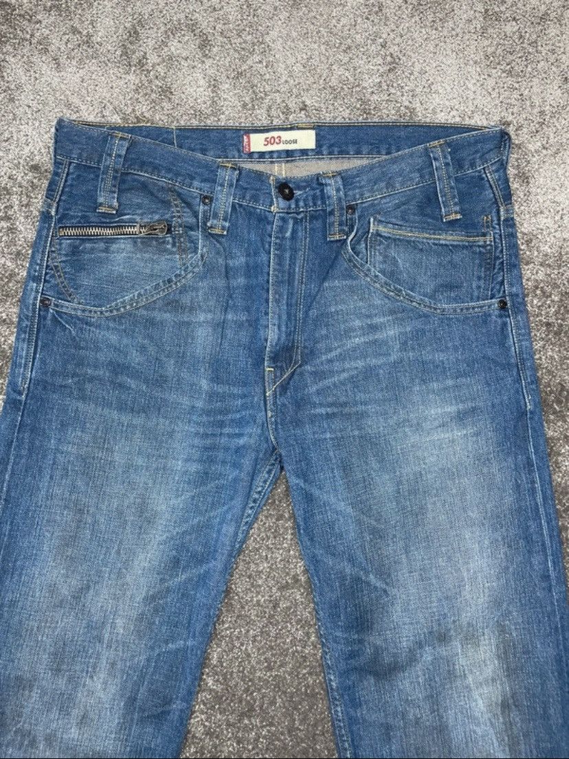 Levi's Vintage Clothing LEVI'S 503 LOOSE 2008 VINTAGE BUCKLE CINCH BACK DENIM PANTS Size US 36 / EU 52 - 6 Thumbnail