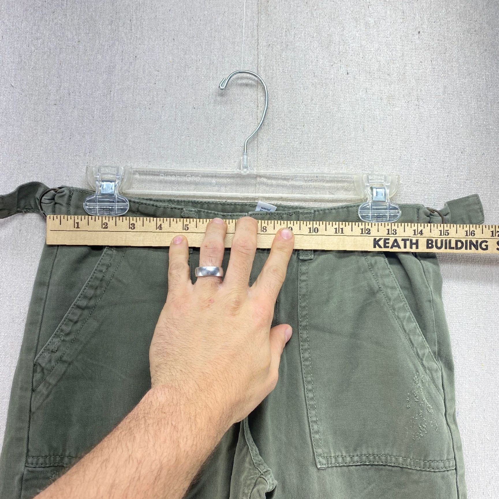 Forever 21 FOREVER 21 Pants Womens 25 Green Military Baker Army Flap Pocket OG107 OG507 Size 42" / US 20 - 2 Thumbnail