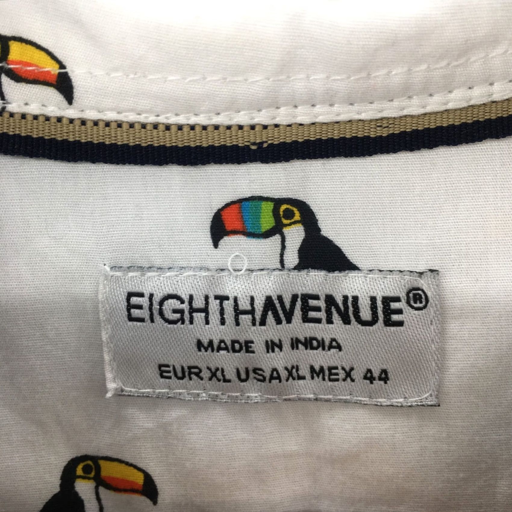 Avenue Eight Avenue Button Up Shirt Mens XL Blue Cotton Short Sleeve Stripe Printed Top Size US XL / EU 56 / 4 - 6 Thumbnail