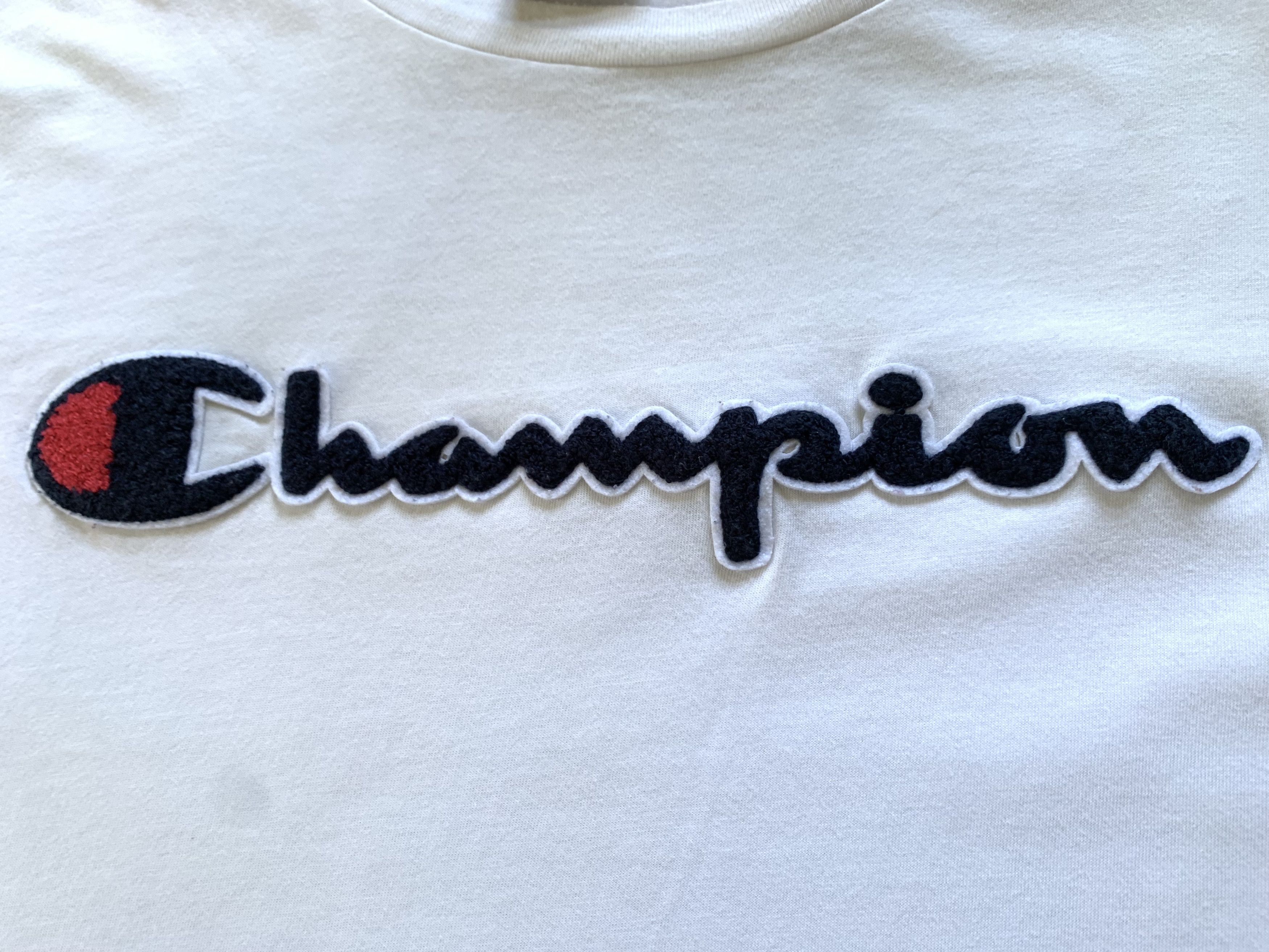 Champion × Vintage Champion White Vintage Logo Cotton T-Shirt Size US XL / EU 56 / 4 - 5 Thumbnail