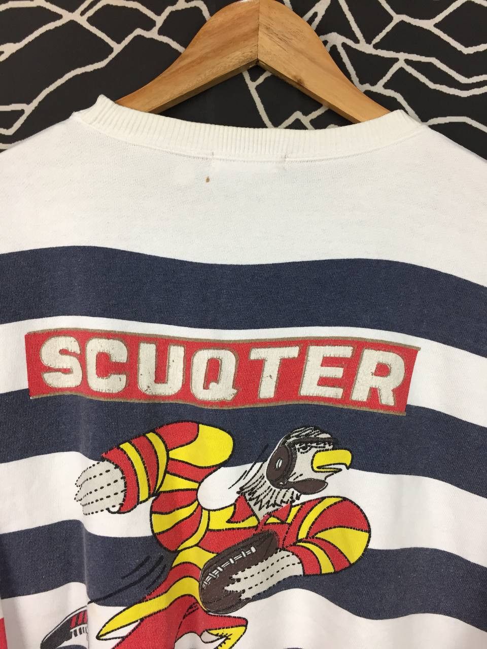 Vintage Vtg KEN. CLUB USA Rugby Scuqter Striped Sweatshirt Size US XL / EU 56 / 4 - 12 Thumbnail