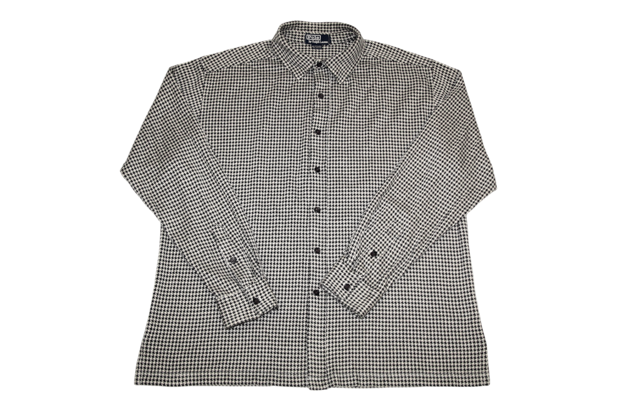 RARE🔥Polo Ralph Lauren Houndstooth Check Jacquard Shirt