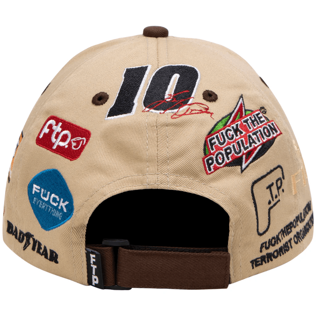 Fuck The Population FTP Raceway 6 Panel Hat - Khaki - OS Size ONE SIZE - 3 Thumbnail