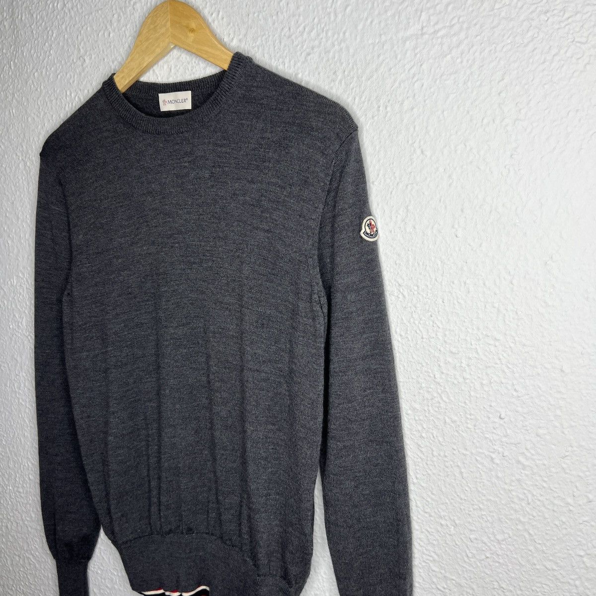 Moncler Moncler Maglione Tricot Girocollo 3M Patch Logo Wool Sweater Size US M / EU 48-50 / 2 - 4 Thumbnail
