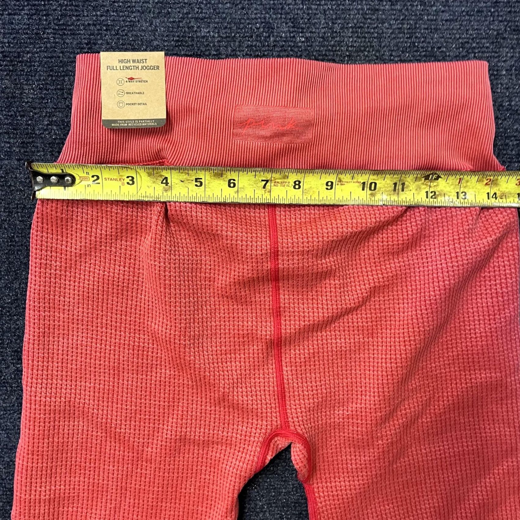 Pinko PINK Active Jogger Pants Womens Large Pink High Waist Full Length 4-Way Stretch Size 36" / US 14 / IT 50 - 5 Thumbnail