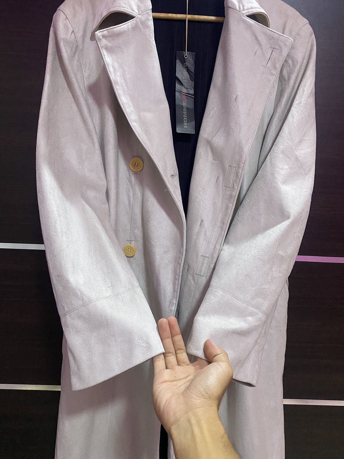 Jean Paul Gaultier JPG Gaultier Objet Homme Trench Coat Long Jacket Velvet Size US M / EU 48-50 / 2 - 5 Thumbnail