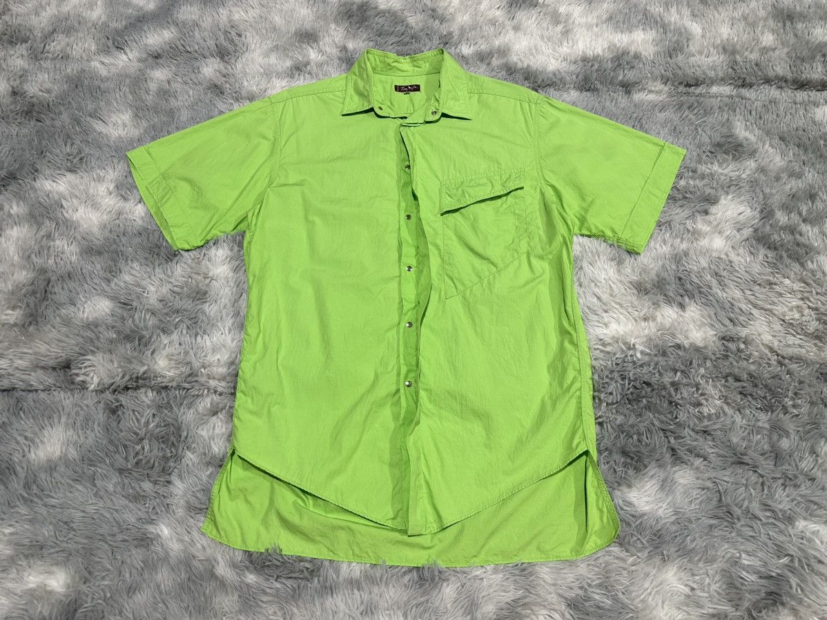 Thierry Mugler 🔥Vintage Thierry Mugler Shirt Ss Hidden Snap Button Size US L / EU 52-54 / 3 - 1 Thumbnail
