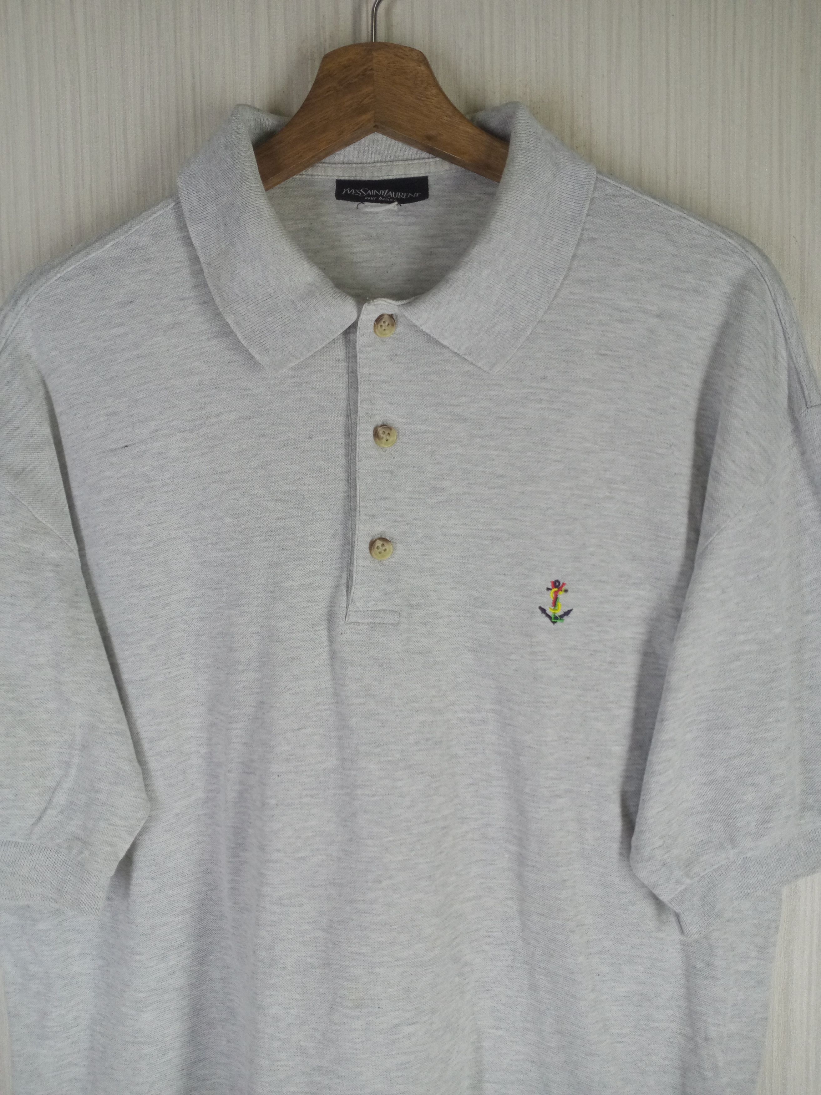 Yves Saint Laurent Rare Vintage Yves Saint Laurent Pour Homme Polo Size US L / EU 52-54 / 3 - 4 Thumbnail