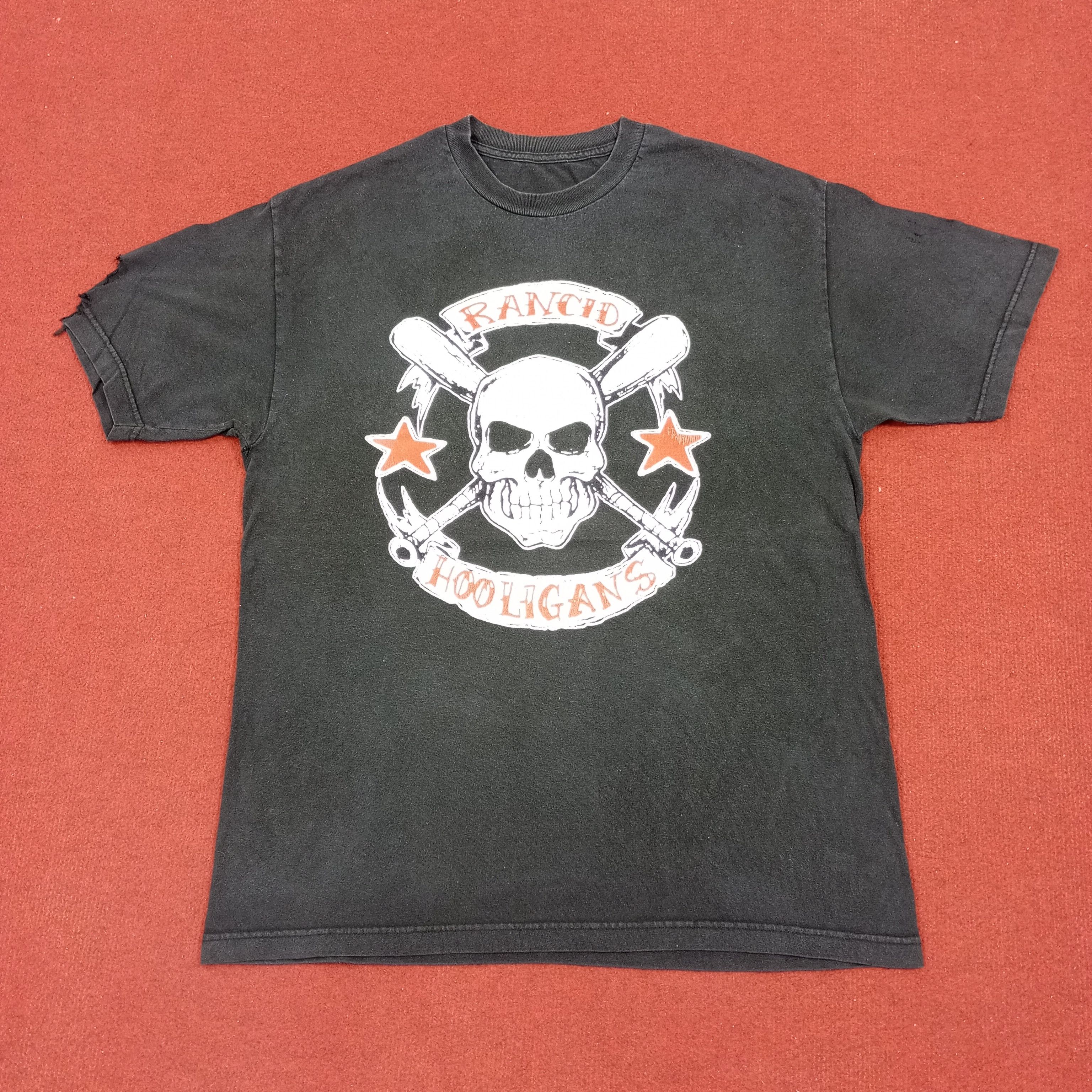 Band Tees × Vintage Rancid Hooligans Rock Band Punk Music Distressed Tshirt Size US L / EU 52-54 / 3 - 1 Thumbnail
