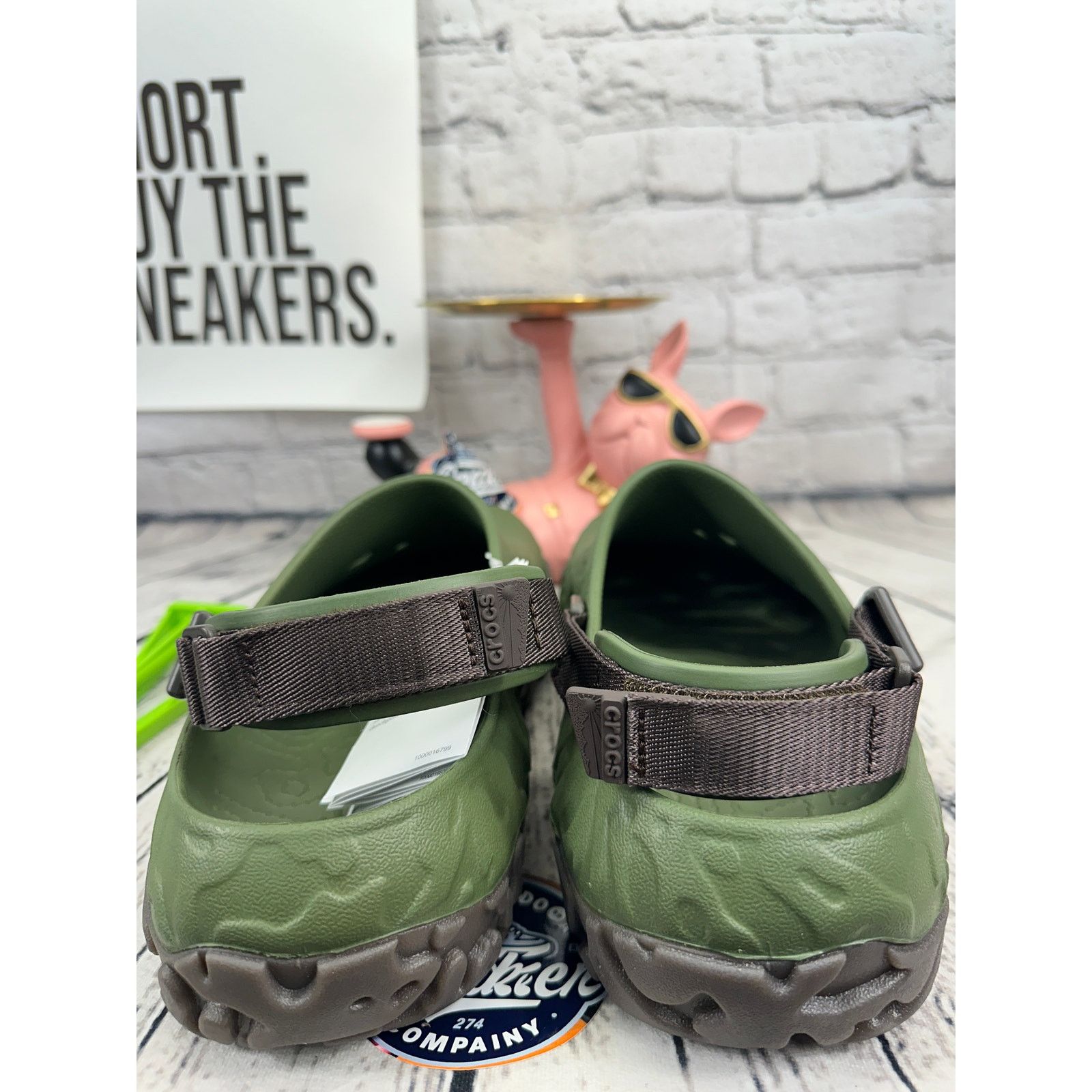 Crocs Echo Atlas Clogs Mens 13 Army Green Foam Slip On Slide