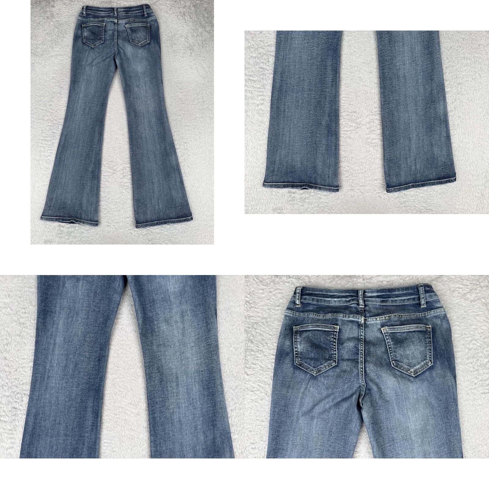 Shein SheIn Flare Jeans Womens 6 Blue Med Wash Mid Rise Regular Fit Denim 26x30 Jeans Size 28" / US 6 / IT 42 - 10 Thumbnail