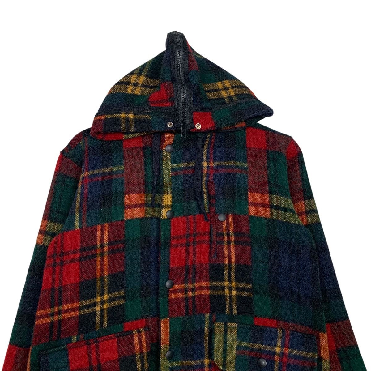 Vintage 80s JOHNSON WOOLEN MILLS Plaid Wool Jacket 2704-C121