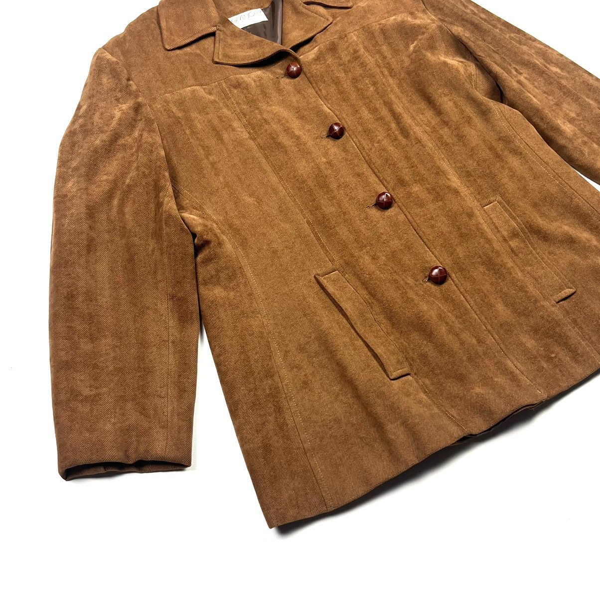 Givenchy × Vintage Vintage Givenchy 90s En Plus Long Blazwe Brown Size 42R - 2 Thumbnail