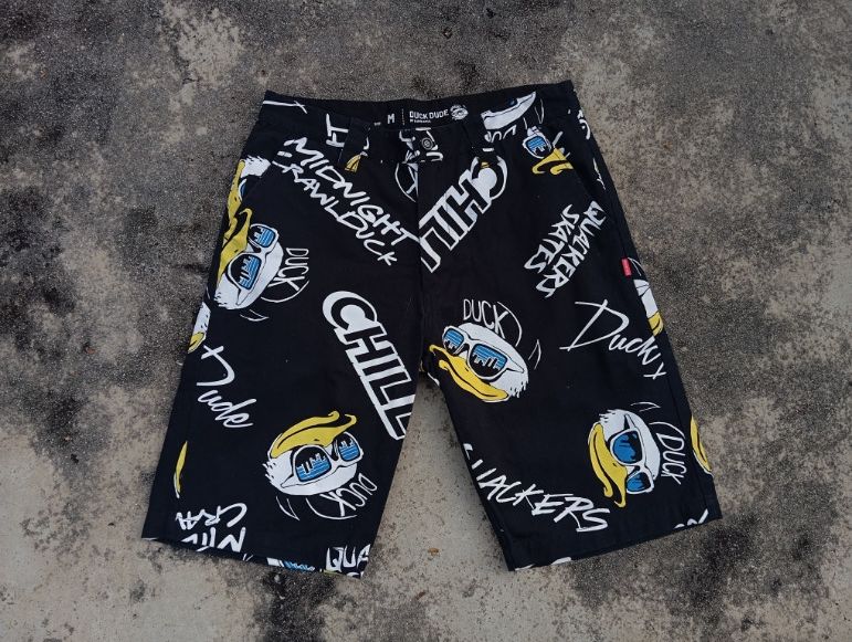 Japanese Brand Duck Dude 😎 Fullprint AOP Pants Shorts Japan Streetwear 🛹 Size US 30 / EU 46 - 1 Thumbnail