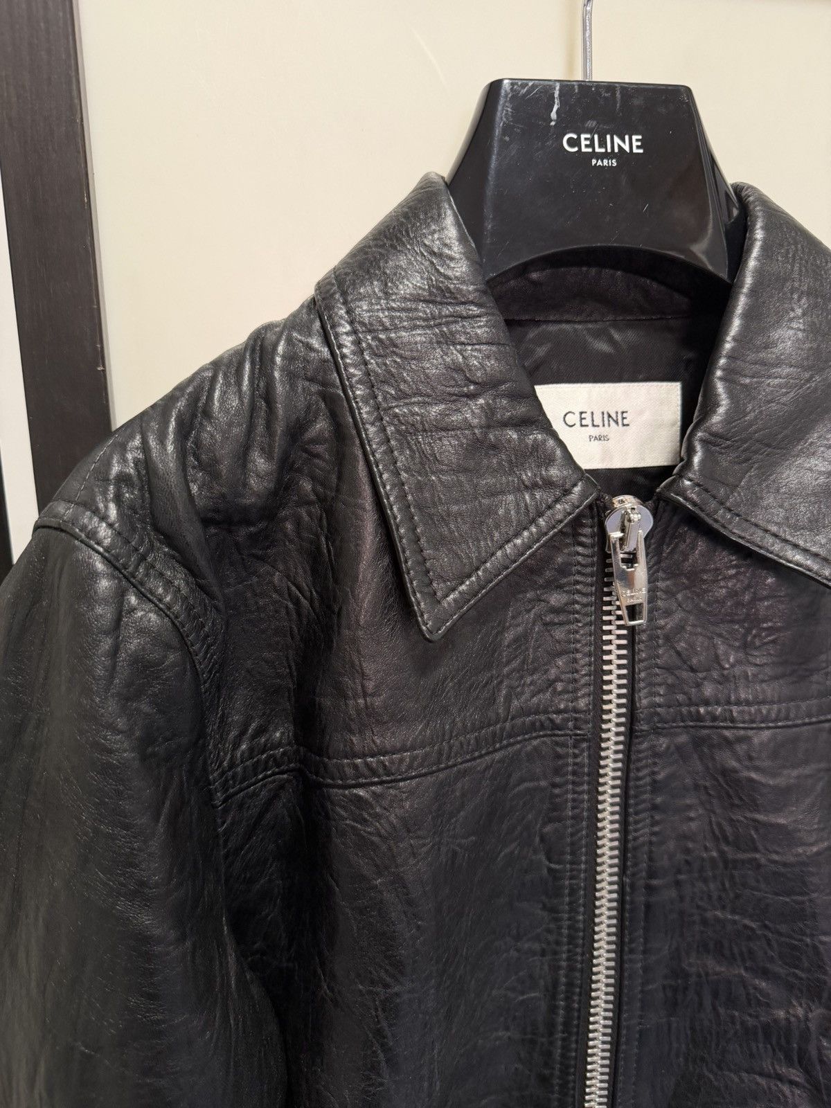 Celine UNRELEASED - SS24 Crystal Logo Lamb Blouson Size US S / EU 44-46 / 1 - 6 Thumbnail