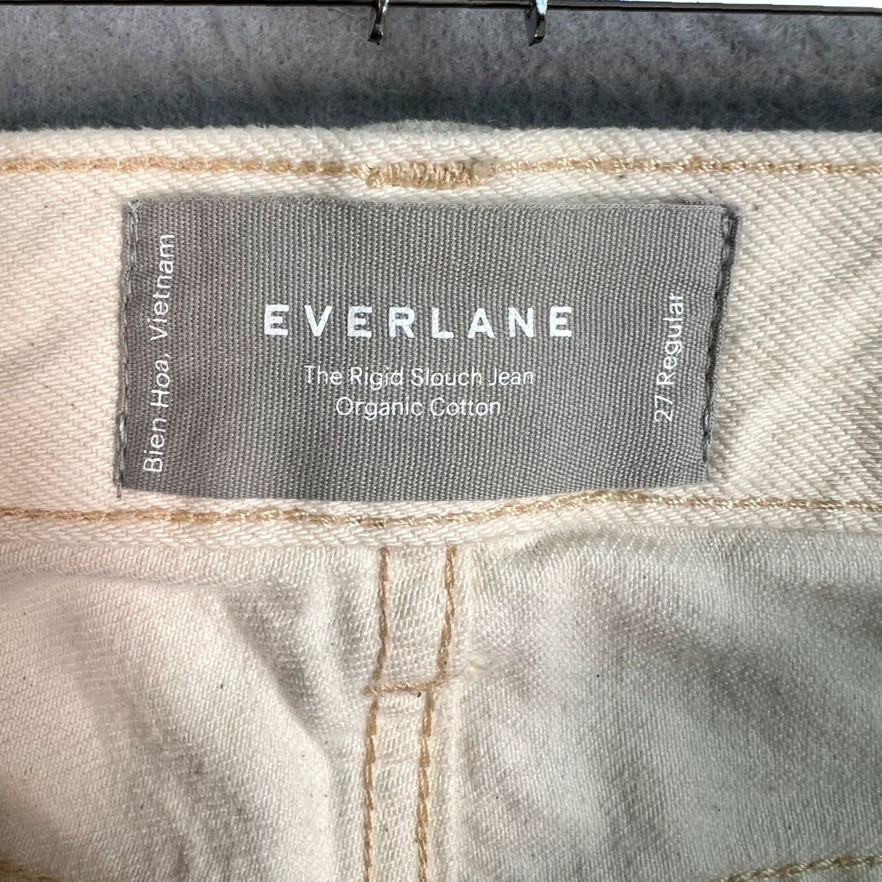 Everlane Everlane The Rigid Slouch Jeans Ivory Womens Size 27 Regular Size 27" / US 4 / IT 40 - 3 Thumbnail