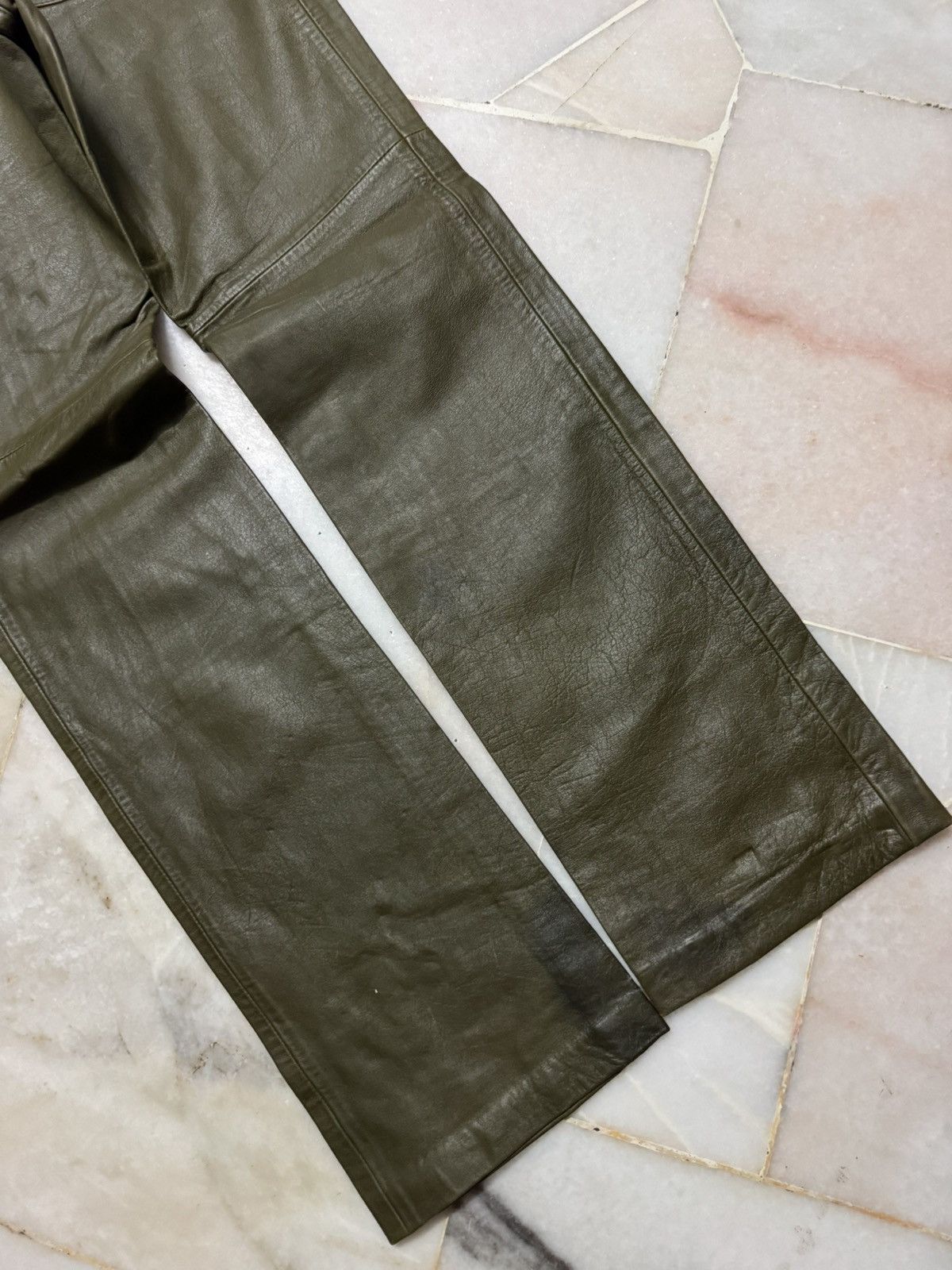 Gap 💥VINTAGE 2000s GAP BOOTCUT LEATHER KANYE WEST Size US 26 / EU 42 - 14 Thumbnail
