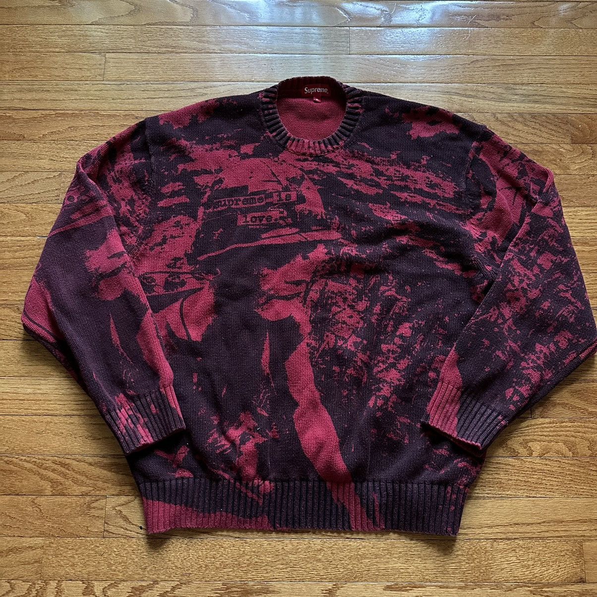 image of Hypebeast x Supreme Fall/winter Collection Supreme Is Love Red Sweater, Men's (Size XL)