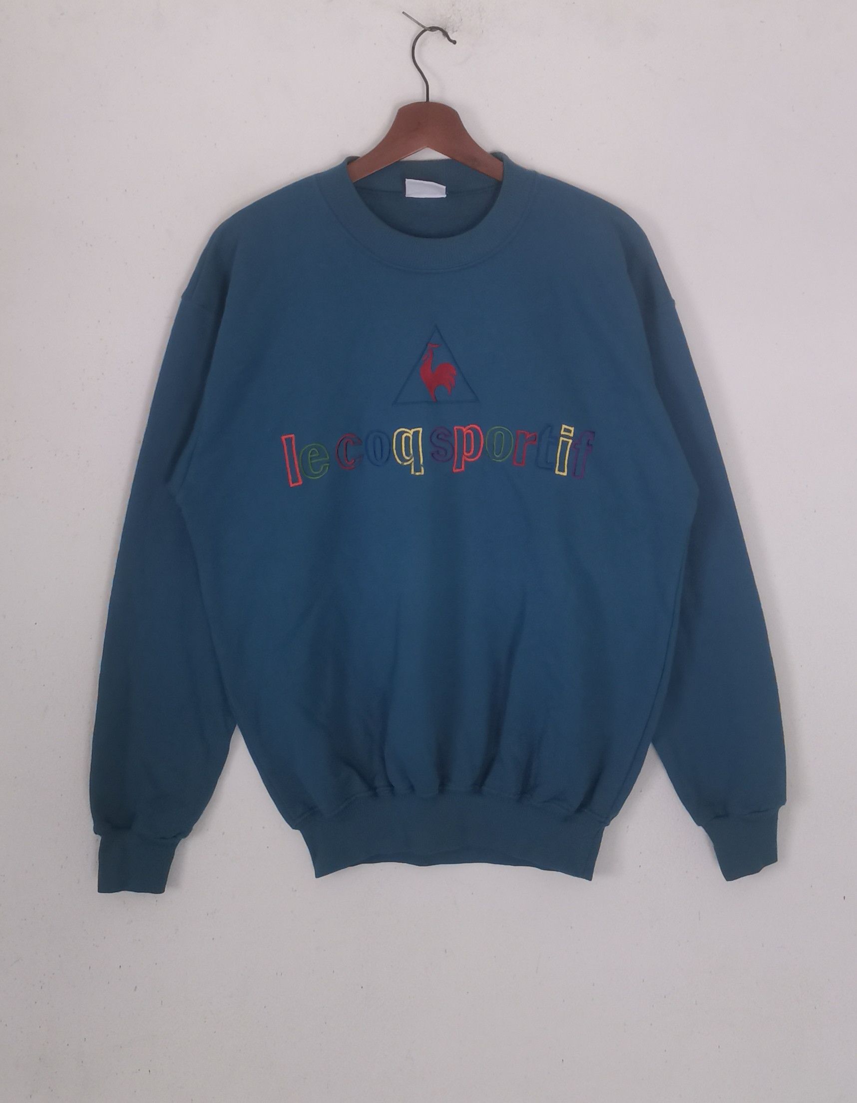 Le Coq Sportif × Vintage Rare LE COQ SPORTIF sweatshirt blue colour Size US L / EU 52-54 / 3 - 1 Thumbnail