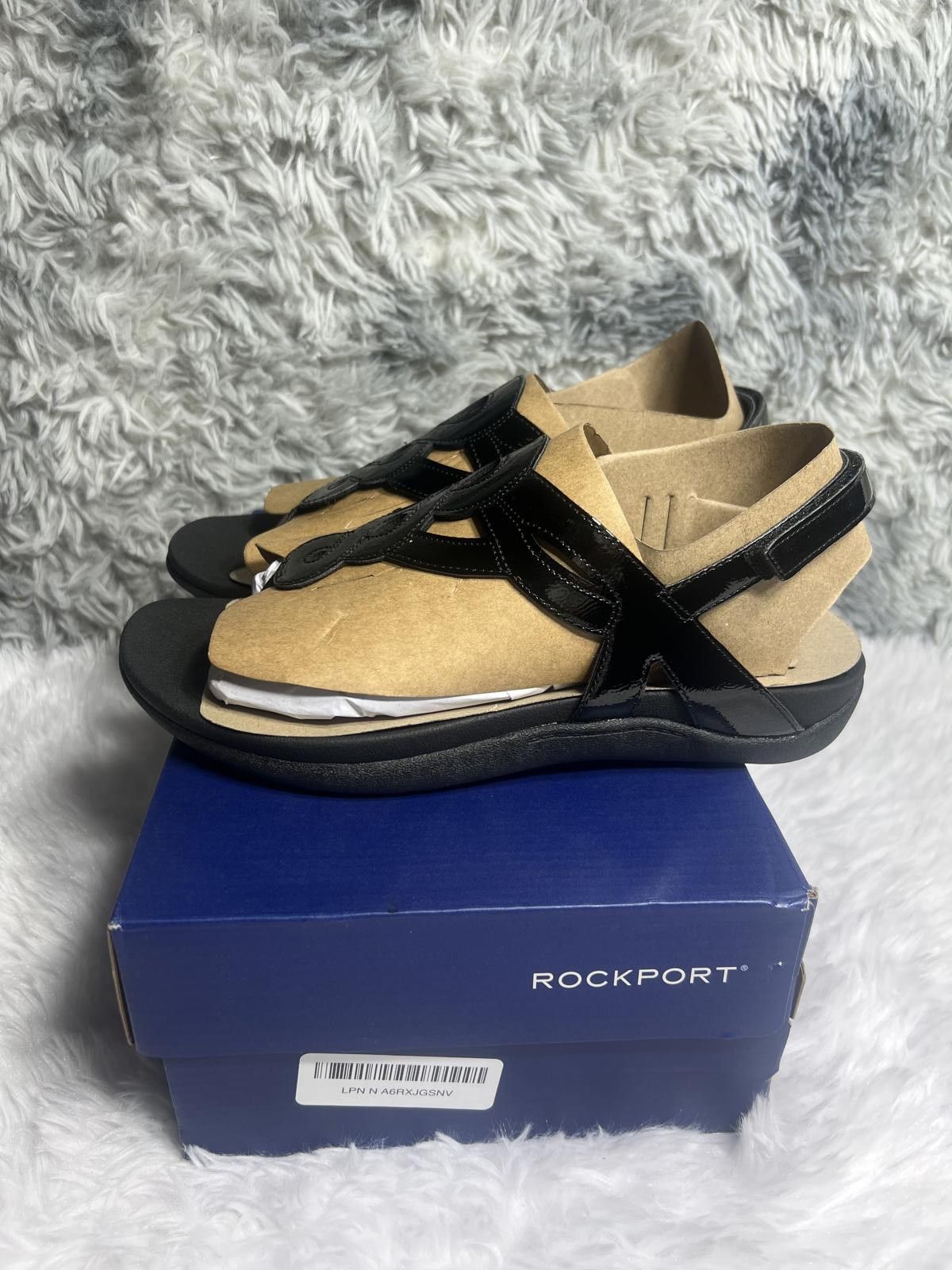 Rockport Rockport Women's Black Patent Leather Sandals Size 9 Size US 9 / IT 39 - 3 Thumbnail