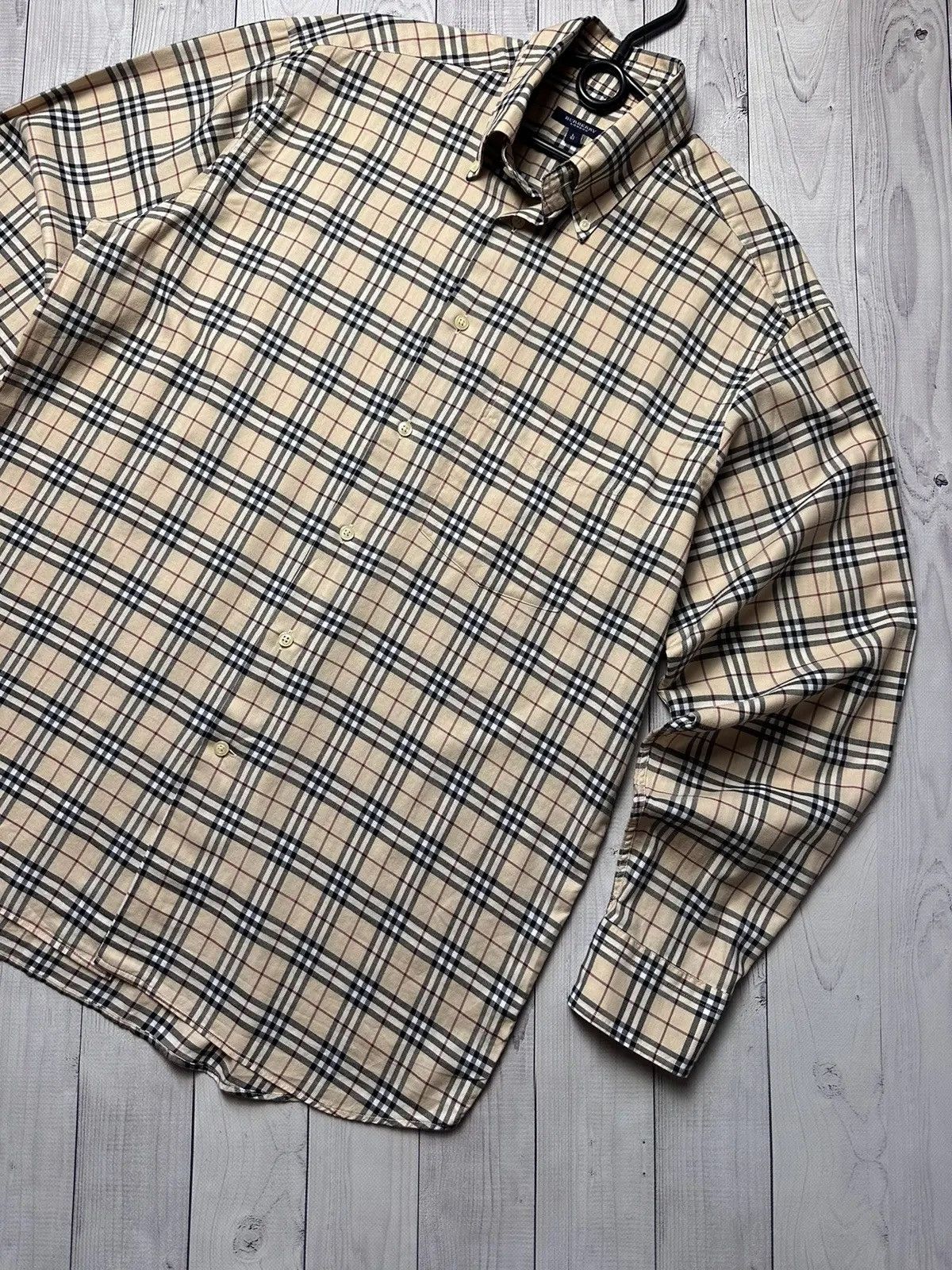Burberry Vintage Burberry brown plaid shirt Striped size L Size US L / EU 52-54 / 3 - 2 Thumbnail