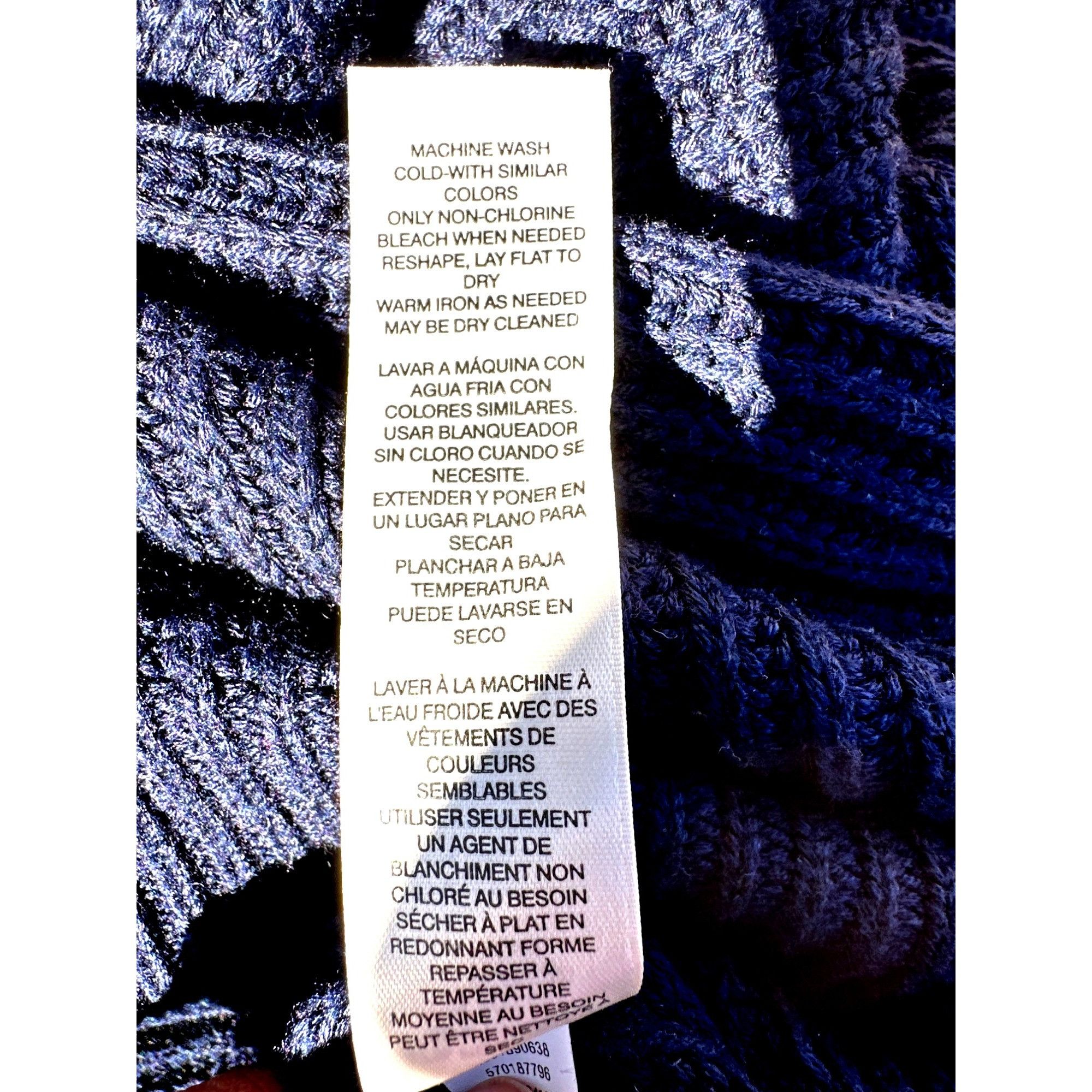 Chicos Chicos Blue Knit Sweater Lightweight Three Quarter Sleeve Pu Size XL / US 12-14 / IT 48-50 - 8 Thumbnail