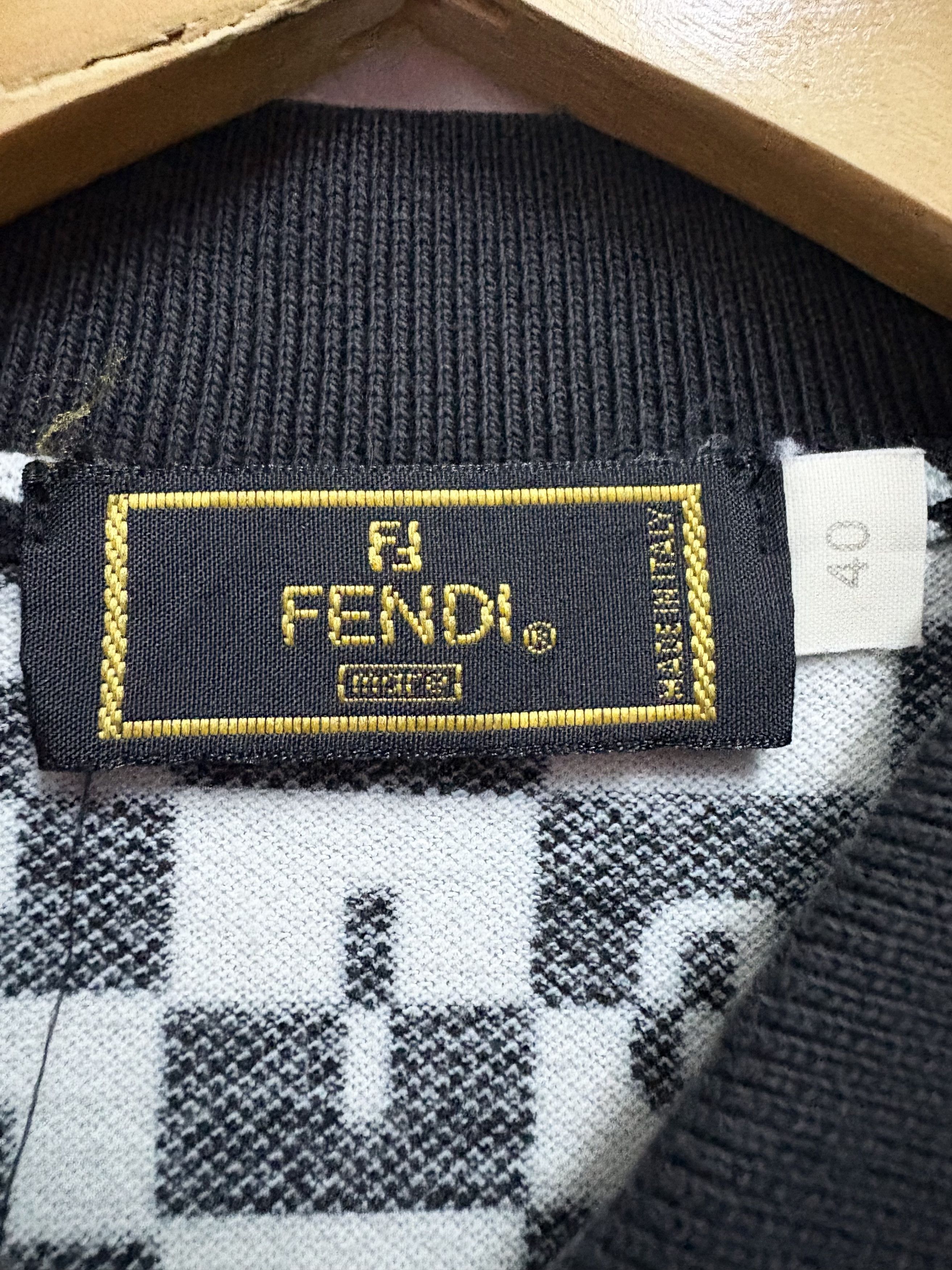 Fendi Vintage 90's Fendi Mare Black Monogram Midi Dress Size S / US 4 / IT 40 - 12 Thumbnail