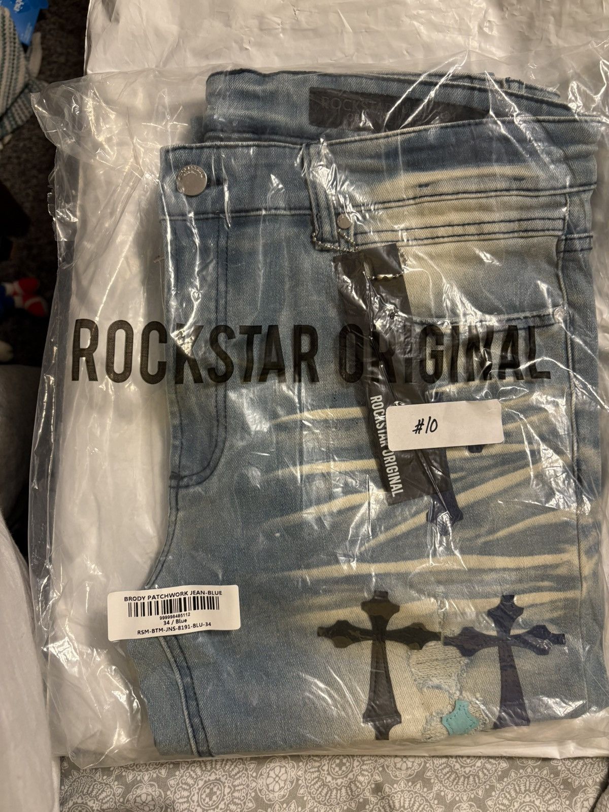 Rockstar Games BRAND NEW Rockstar Original Jeans w/ Blue Crosses SIZE 34 Size US 34 / EU 50 - 5 Thumbnail