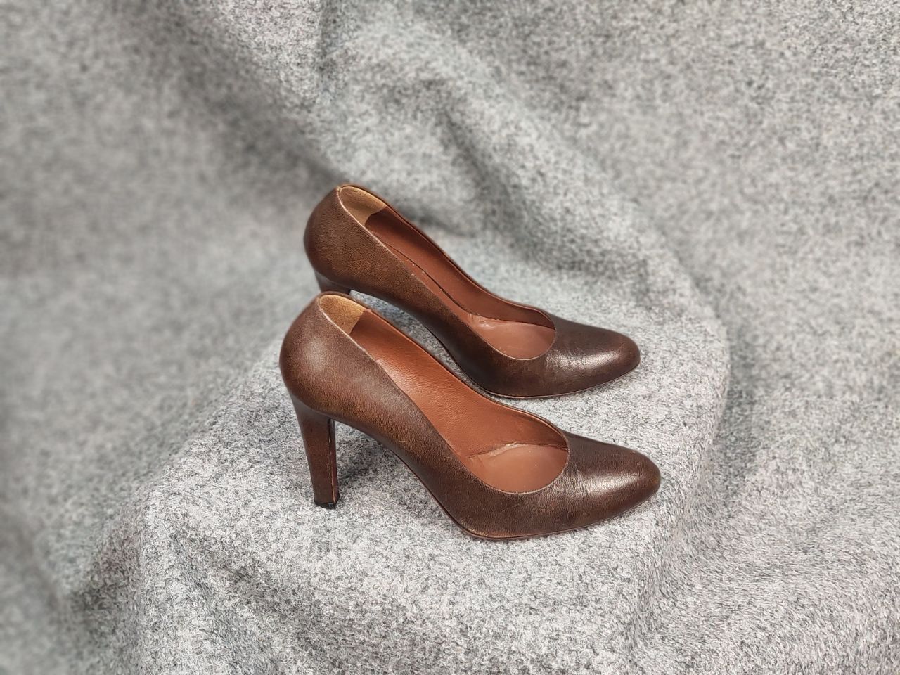 Miu Miu Vintage Luxurious Miu Miu Design Leather Brown Retro Heels Size US 9 / IT 39 - 2 Thumbnail
