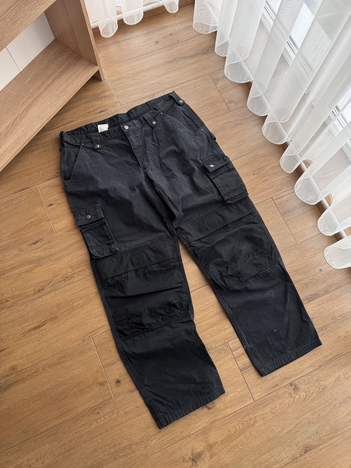 Carhartt × Carhartt Wip × Vintage Vintage Carhartt WIP Workwear Black Streetwear Pants Size US 40 / EU 56 - 2 Thumbnail