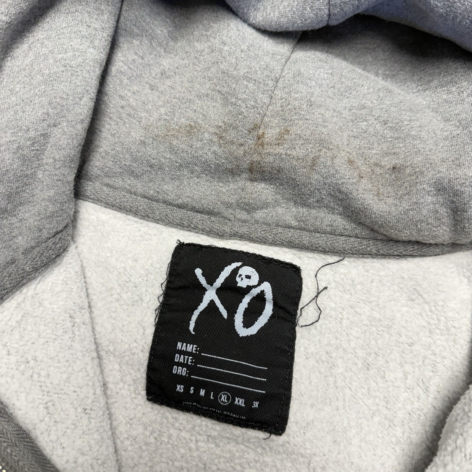 The Weeknd The Weeknd XO Hoodie Sweatshirt Mens XL Gray Full Zip Size US XL / EU 56 / 4 - 7 Thumbnail