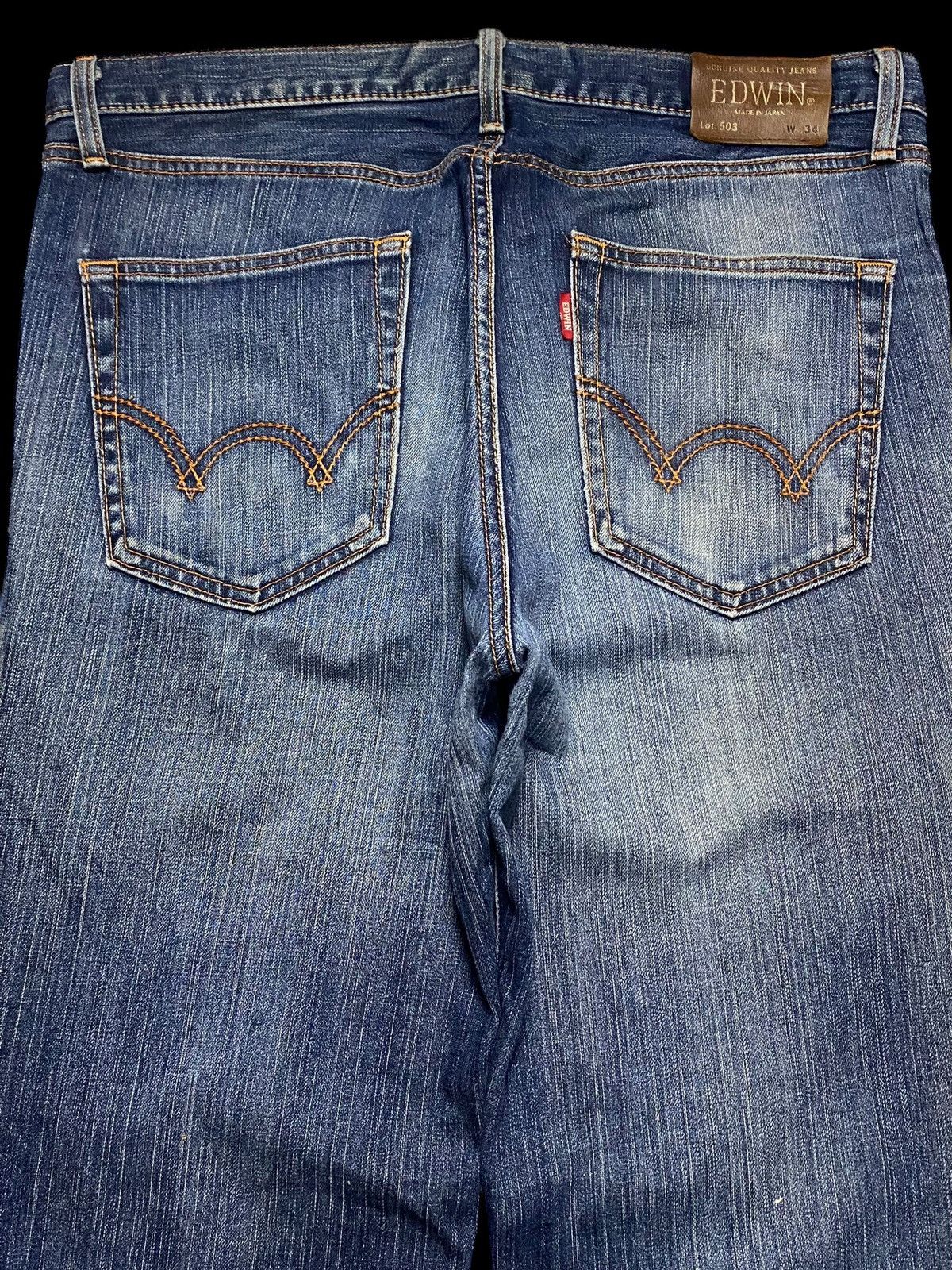 Edwin Vintage Japan Edwin Blue Wash Distressed Slim Jeans Size US 36 / EU 52 - 5 Thumbnail