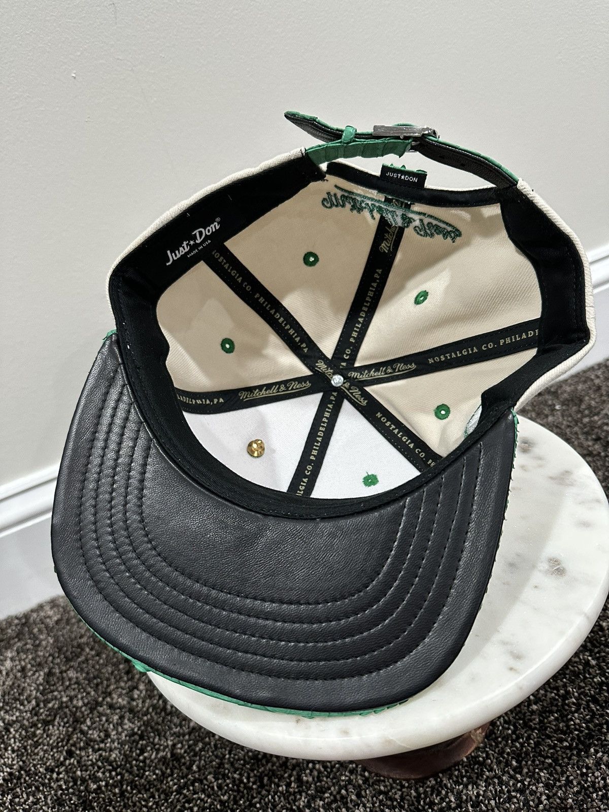 Just Don Just Don x Mitchell & Ness NBA Boston Celtics Snakeskin Hat Size ONE SIZE - 8 Thumbnail