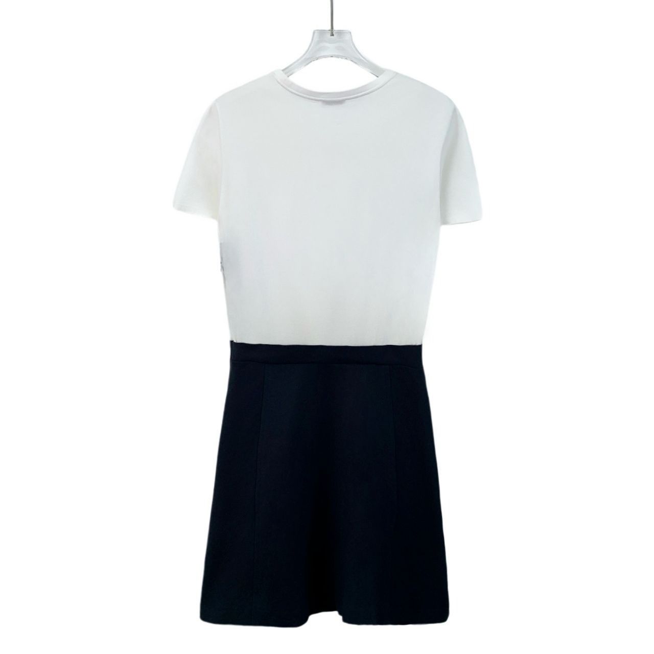Miu Miu MiuMiu Colorblock Logo Cotton Short-Sleeve Dress (Size M) Size M / US 6-8 / IT 42-44 - 8 Thumbnail